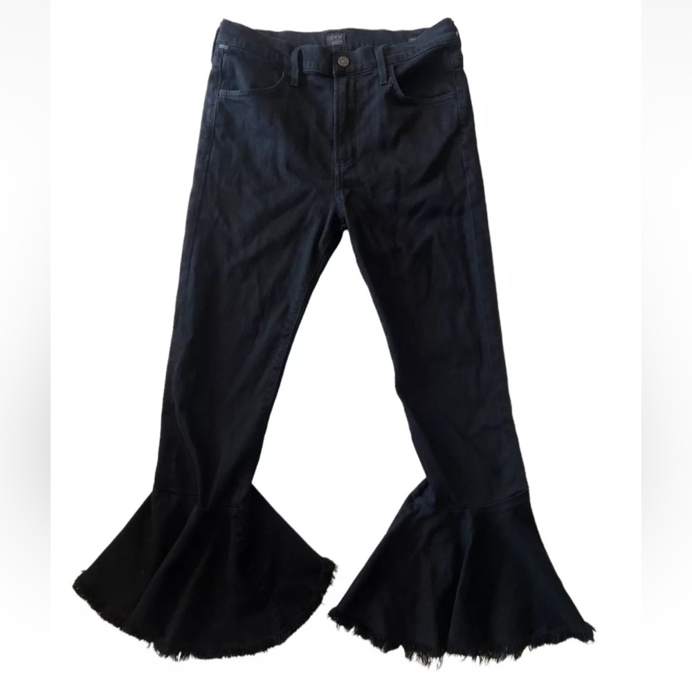 Citizens Of Humanity S 17 Drew Flounce High Rise Black Flare